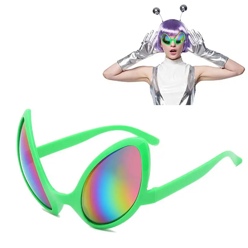

Funny Alien Glasses Rainbow Color Lens Alien Sunglasses Rainbow Lens Sunglasses Halloween Party Props Supplies