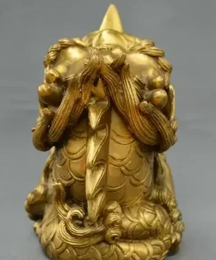 tipo Fengshui Tua Naga Perunggu Kapak Mat Licht Danfe Allah Binatang Patung