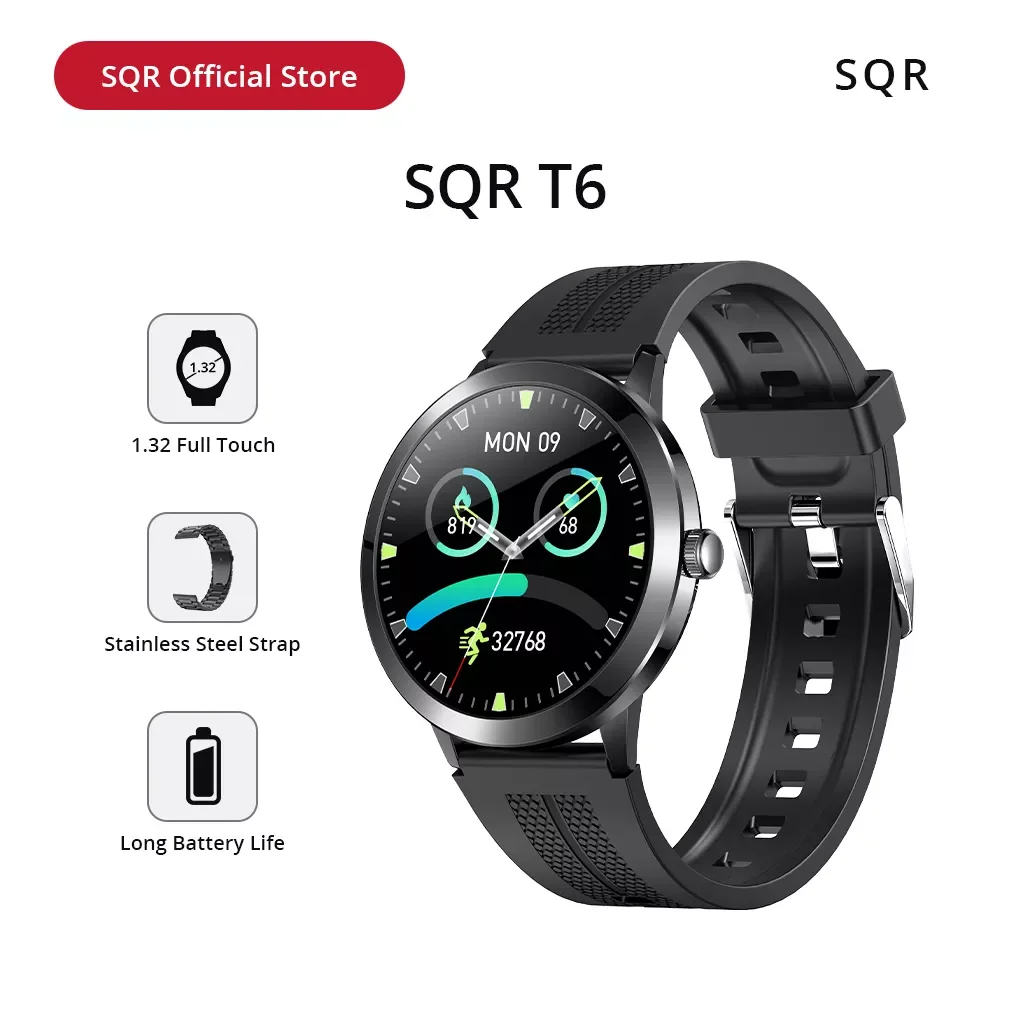 

Новые смарт-часы SQR 2022 из нержавеющей стали T6, 1,32 дюйма, класс водонепроницаемости IP67, для COLMI