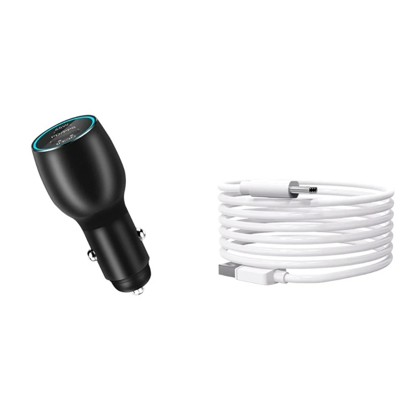 

12 В 24 в 2 в 1 Автомобильное зарядное устройство PD65W и QC3.0 двойной USB разъем для Mavic3/Avata