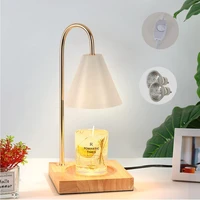 candle warmers aromatherapy lamp top down melting wooden base adjustable temperature fragrance dimmable whiteblackgold
