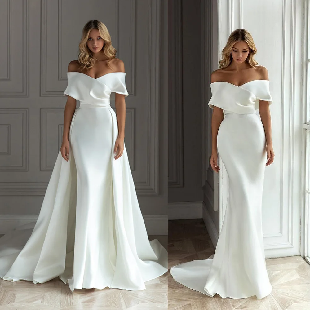 Abiti per donna 2022 elegante festa di nozze elegante Sexy spalle scoperte bianco Maxi lungo Chiffon aderente abbigliamento Vintage nuovo