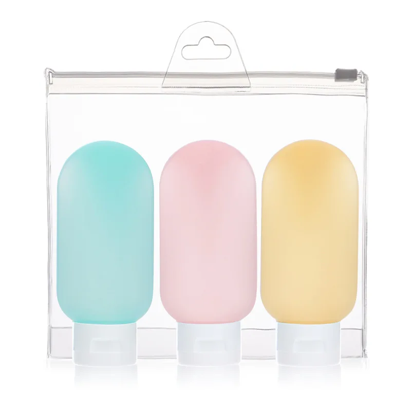 

HEALLOR 3PCS/SET EL Hose Cover Bottle 60ml Lotion Bottle Cosmetic Packaging Refilable Bottle Travel Sub-bottle Set