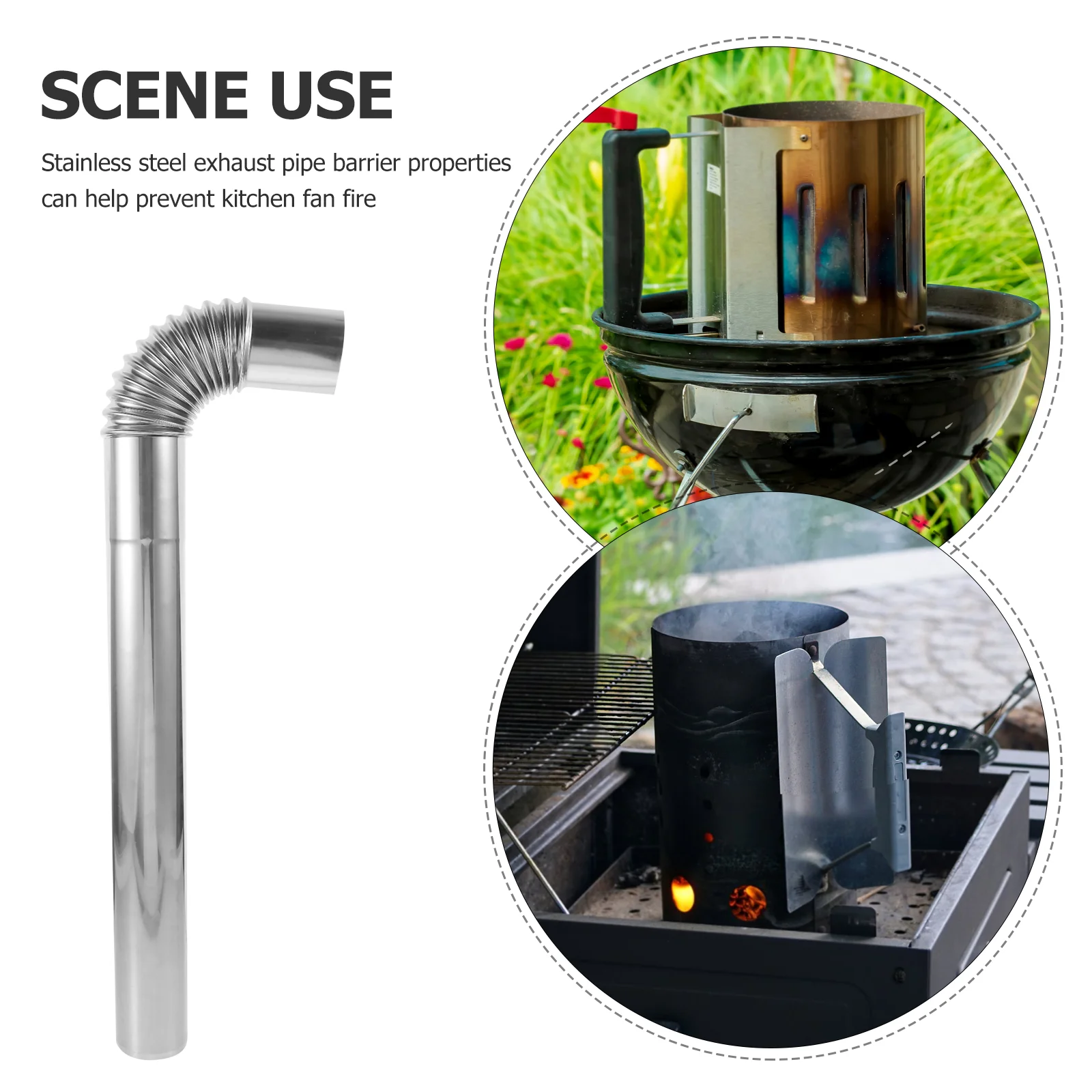 Шланг выхлопной трубы из нержавеющей стали гибкий дымоход уголь для барбекю с