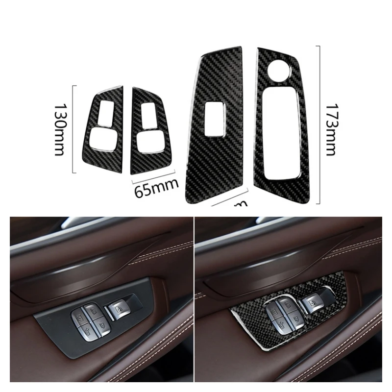 

Наклейка из углеродного волокна для BMW 5 серии G38 528li 530li 540li 2018, дверь, окно, подъем, переключатель, панель, отделка, интерьер, автомобильные аксессуары