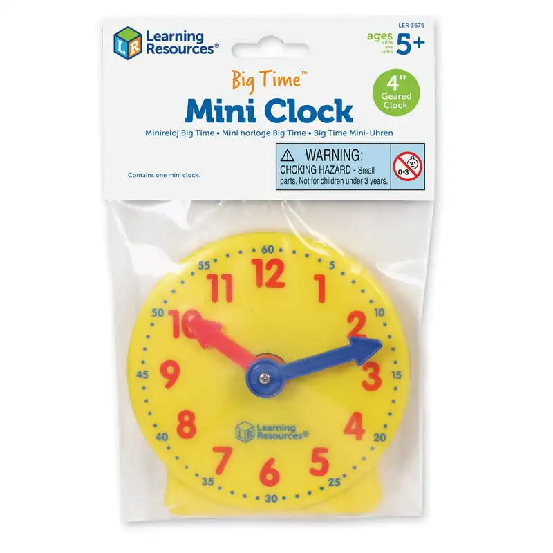 

Time Mini Clock, Teaching Clock, Classroom Accessories, Ages 5+ Alarm clocks Clock Atomic clock Room decorations for men Clock d