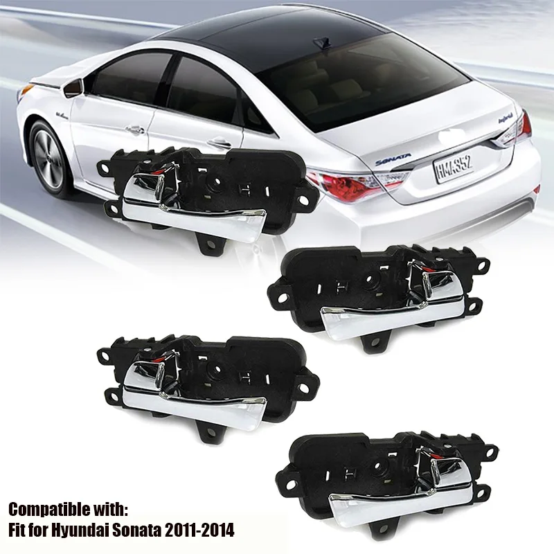 Набор внешних и внутренних дверных ручек для автомобилей Hyundai Sonata YF 2011-2014, оригинальные запчасти, передняя и задняя, номера 826103S010 и 826203S010.