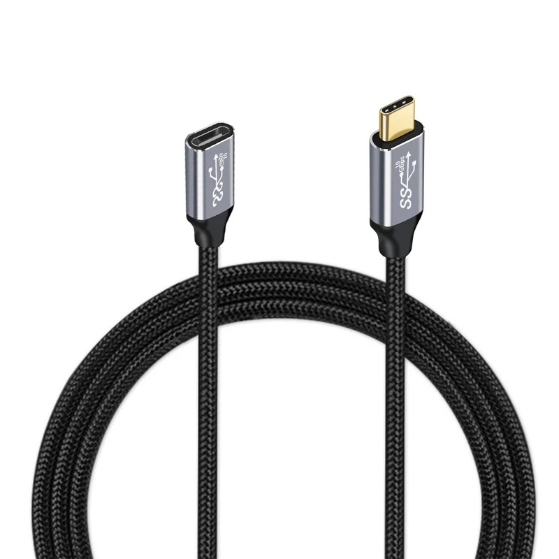 Тип-C 3.1 Gen 2 удлинительный кабель папа-мама 5 А 100 Вт удлинитель USB C линия передачи