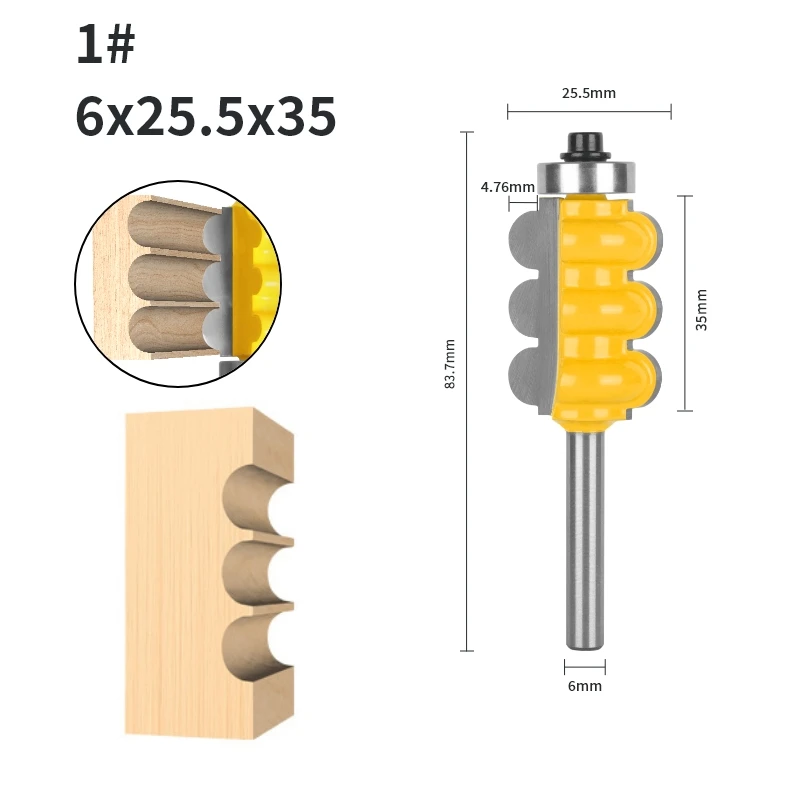 YUSUN Тройная фреза с бусинами для дерева