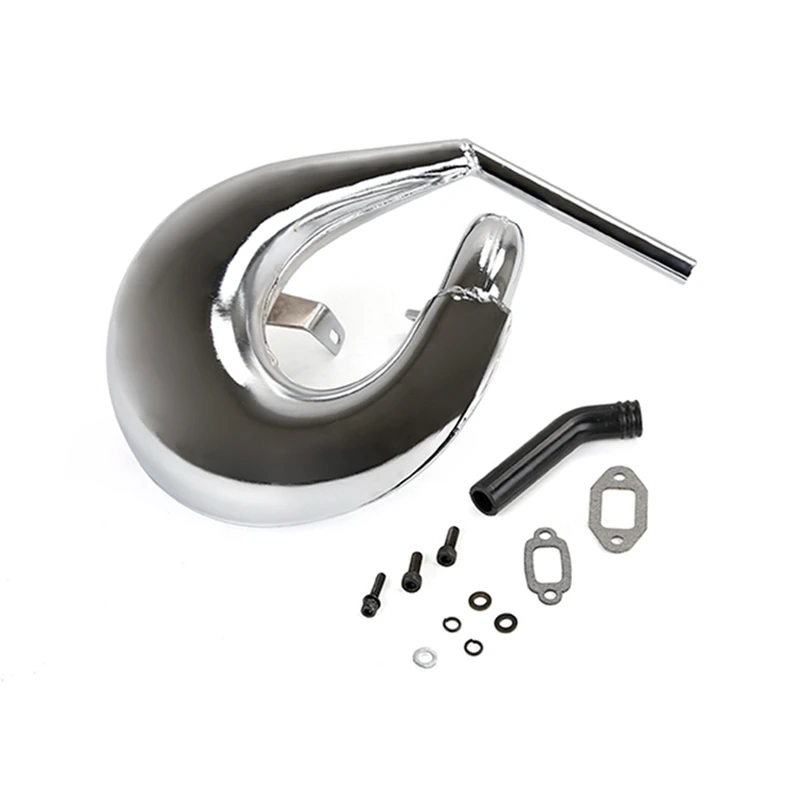 Хромированная выхлопная труба Vortex для Rovan 5T 32Cc 36Cc 45Cc 1/5 Scale Gas LT Truck LOSI 5IVE-T |