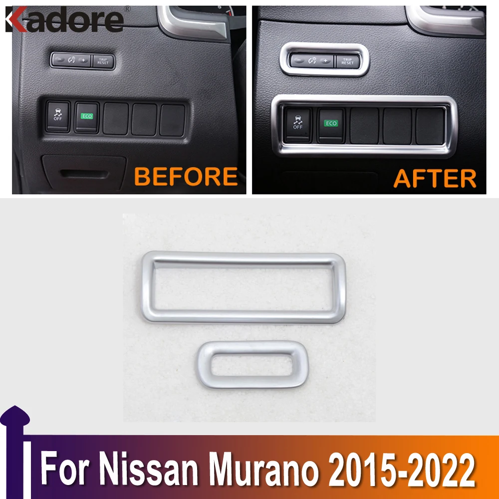 

Аксессуары для Nissan Murano 2015 2016 2017 2018-2020 2021 2022 крышка кнопки переключателя фары кондиционер крышка управления отделкой