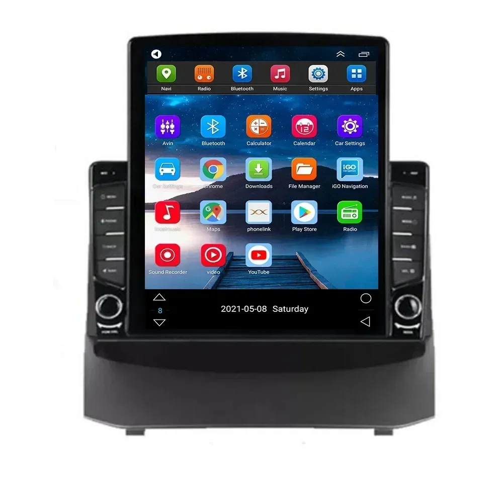 Для Tesla Style 2 Din Android 13 Автомобильный радиоприемник для Ford Fiesta Mk 6 2008-2035