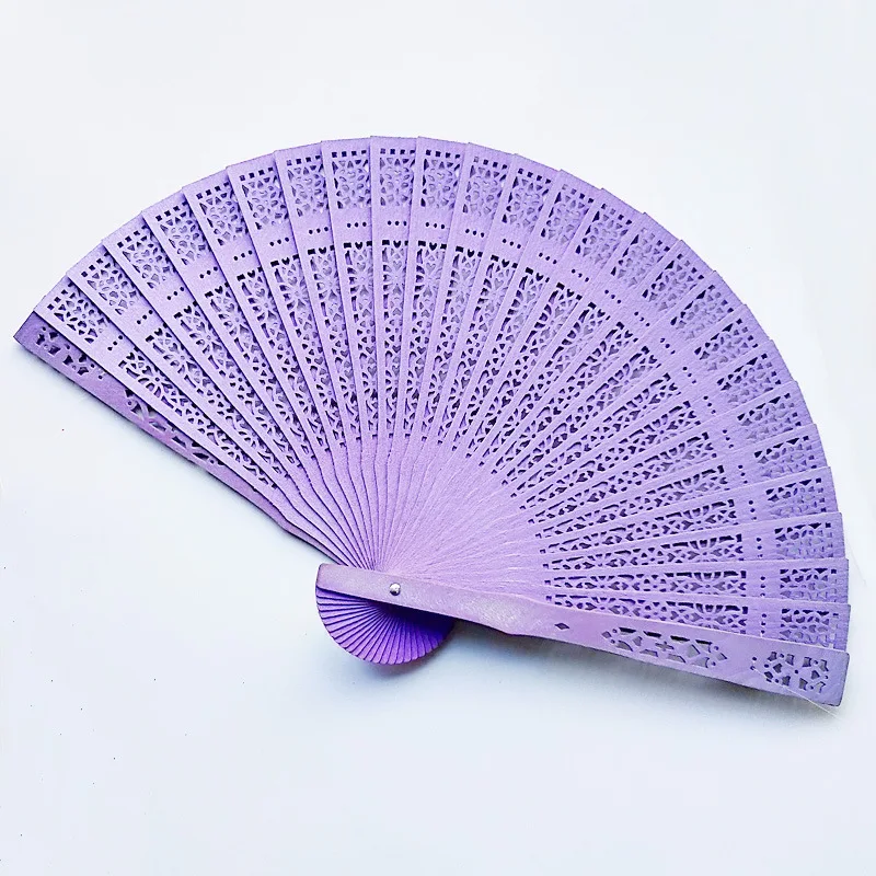 

Fan Flower Fragrant Wood Wedding Gift Lace Hand Fan Folding Chinese-Style Wael Fan Retro Hand-Held Folding Fan Cherry Blossom