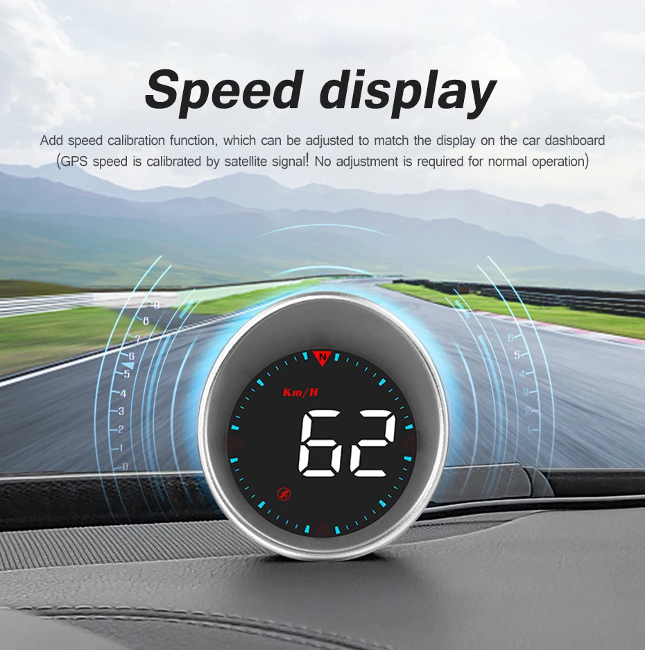 

GPS Car Head Up Display HUD Speedometer Monitor On Board Computer Smart Digital Alarm Reminder Car Auto Electronic Accessories