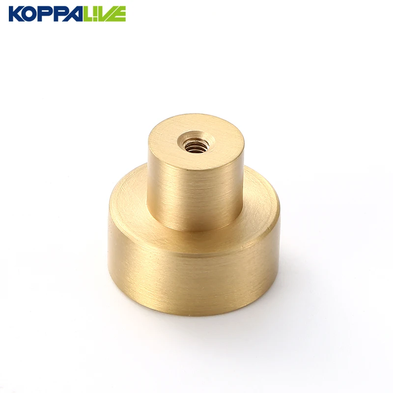 Круглые мебельные ручки в форме кнопки латунные для кухонных шкафов дверей