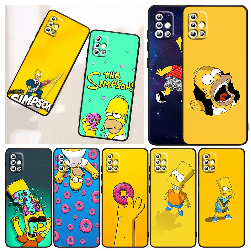 

Popular The Simpsons For Samsung Galaxy A72 A52 A53 A42 A33 A32 A03S A02S A02 Lite A22 A13 A12 5G Capa Black Phone Case