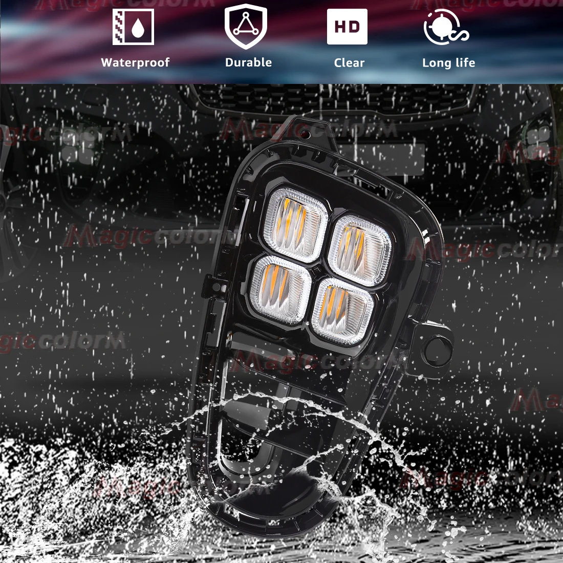 ДХО для Kia RIO 2017 2018 2019 2020 светодиодные дневные ходовые огни дневного света белый