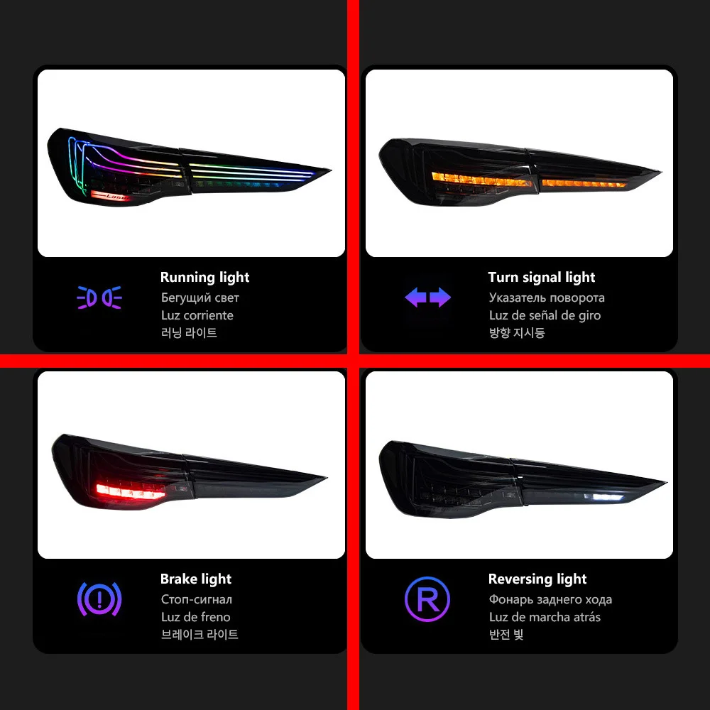 Автомобильные аксессуары Светодиодный задний фонарь для BMW 4 2020-2023 G22 G23 G26 425I M4 DRL