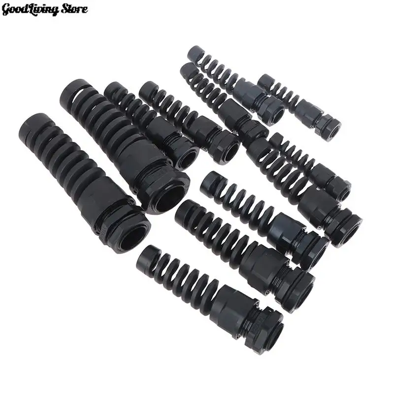 

2PCS waterproof M12 PG7 / PG9 / PG11 cable seal sleeve connector plastic screw stress protector