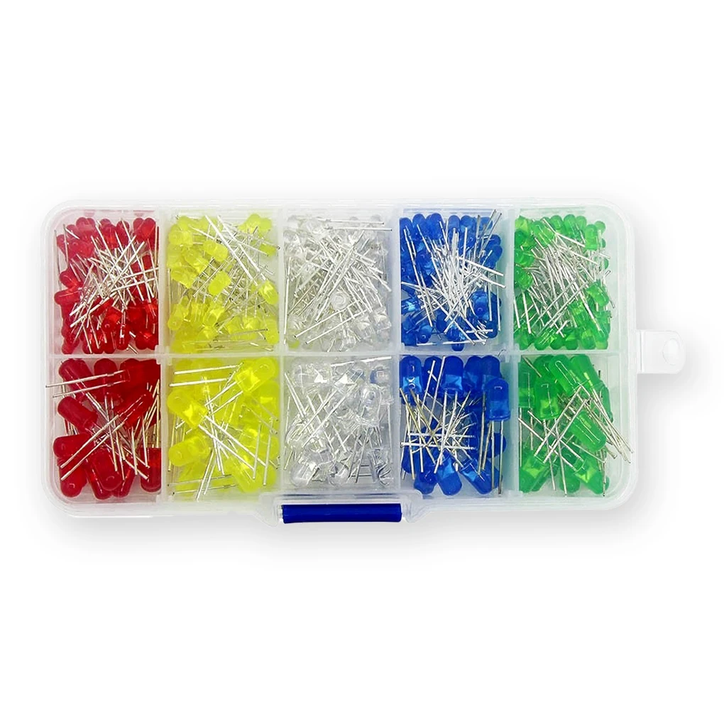 

3mm Light Emitting Diode LED Lamp Mixed Color White Light Assorted Kit