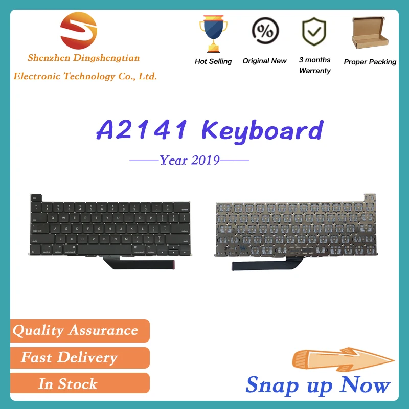 

New A2141 US UK Spanish French Russian Arabic German Keyboard For MacBook Pro Retina 16" A2141 2019 Year Emc 3347