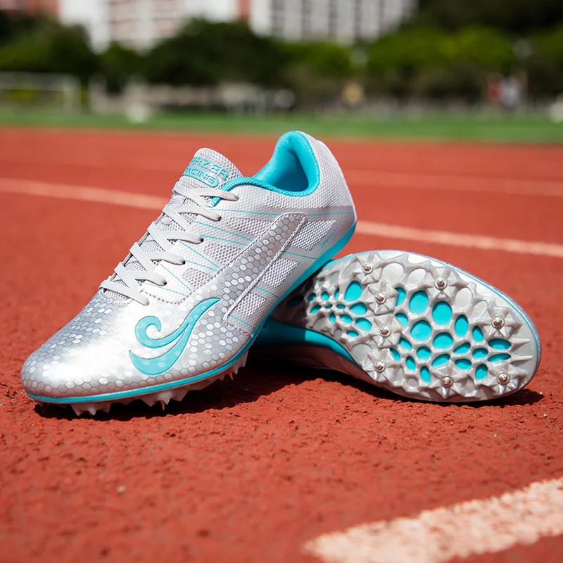 Men Women Track and Field Outdoor Sport Spikes Sneakers Athletic Student Training Rack Race Jumping Running Shoes
