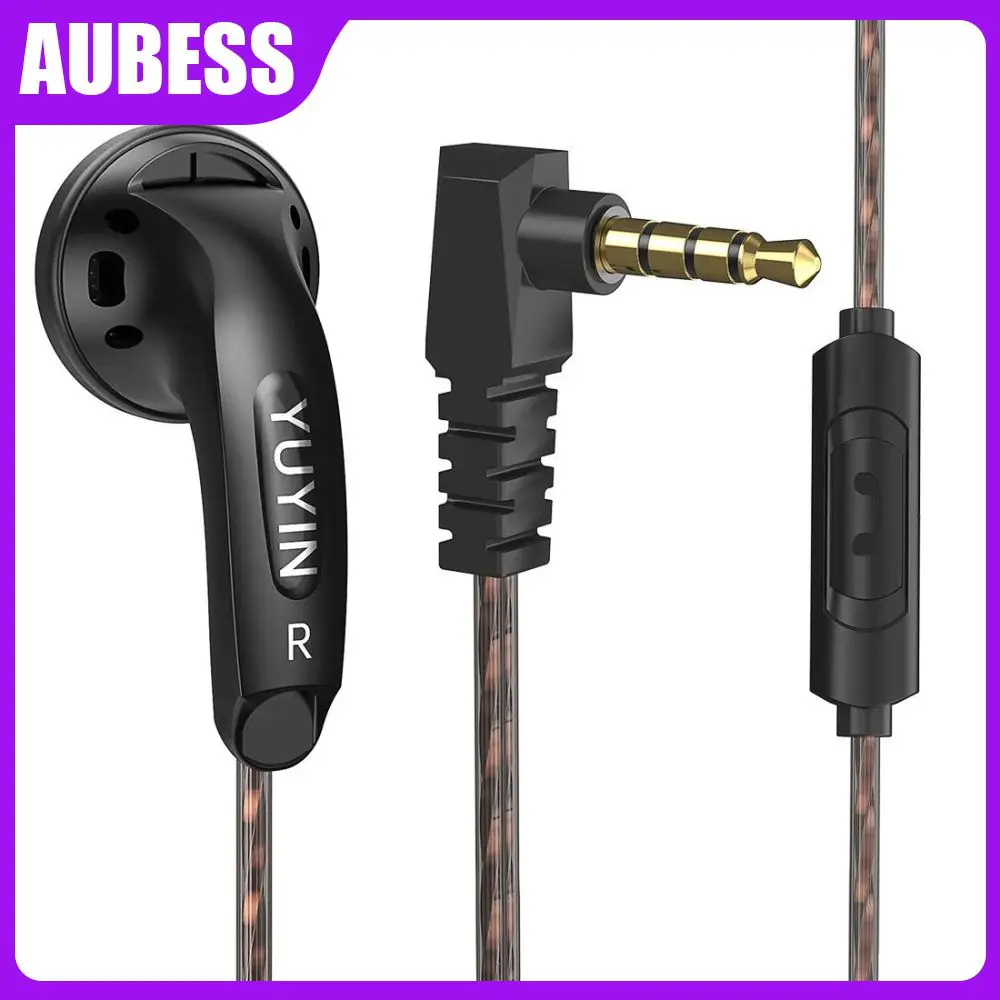 

Black Sleep Earbuds With Mic Gold-plated Wired Earphone With Microphone Comfortable Game Subwoofer Mobile Phone Headset 3.5mm