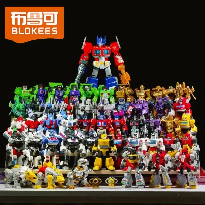 Фото Hot Blokees Transformers Defender/Galaxy/Shining версия слепая коробка полная серия Optimus Prime экшн-фигурка модель игрушки подарок ﻿ №5