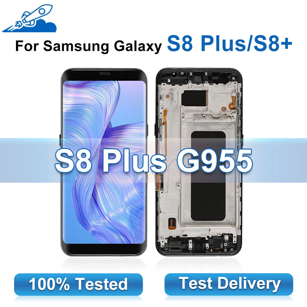 Grade A+ High Quality TFT For Samsung Galaxy S8 Plus G955 LCD Display With Frame For Samsung S8+ SM-G955F SM-G955FD Touch Screen