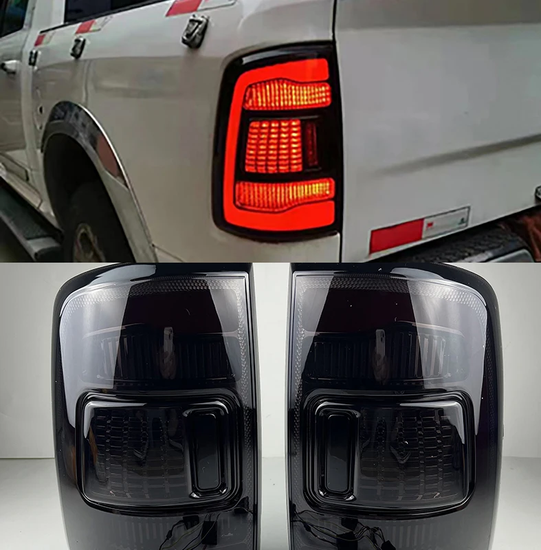 

Светодиодный задний фонарь для Dodge ram1500 2009-2018, задсветильник фонарь, светодиодный задний фонарь, красный и черный