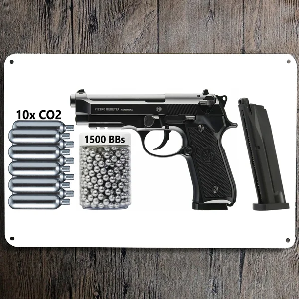 Umarex Bereta M92 A1-полностью автоматическая подача. 177 CO2 BB Gun Air - 310 FPS настенный жестяной