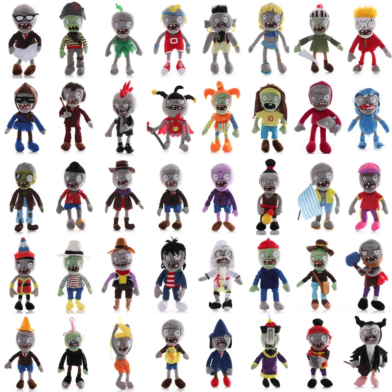 41 Style 30cm Plants VS Zombies Stuffed Plush Doll Toys PVZ  Zombie CONEHEAD ZOMBIE Cartoon Game Cosplay Anime Figure Kids Gifts