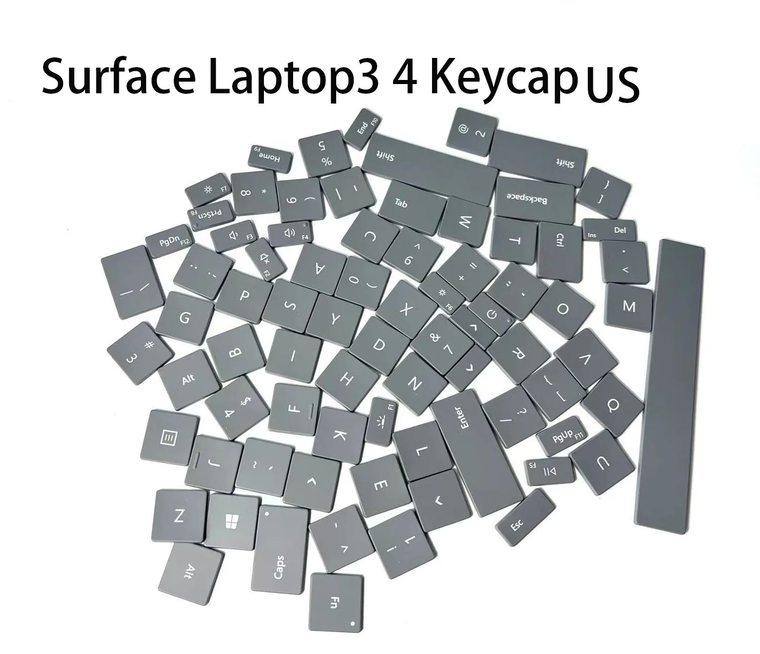 

Оригинальный колпачок для клавиатуры Surface Laptop3 с 4 клавишами 1866, 1867, 1873, 1951, 1958, 1979, полный набор колпачков для клавиш 13,5 дюйма, 15 дюймов, серебристый