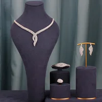 Unique Design Fashion Women Jewelry Set For Wedding Cubic Zirconia Super Quality Anniversary Gift Nigerian Bridal Jewellery