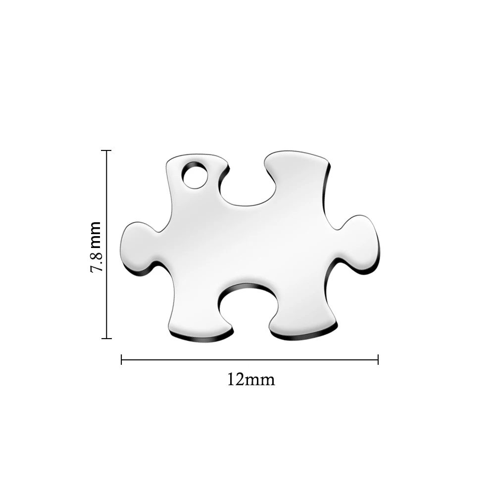 5 шт. подвеска-пазл из нержавеющей стали