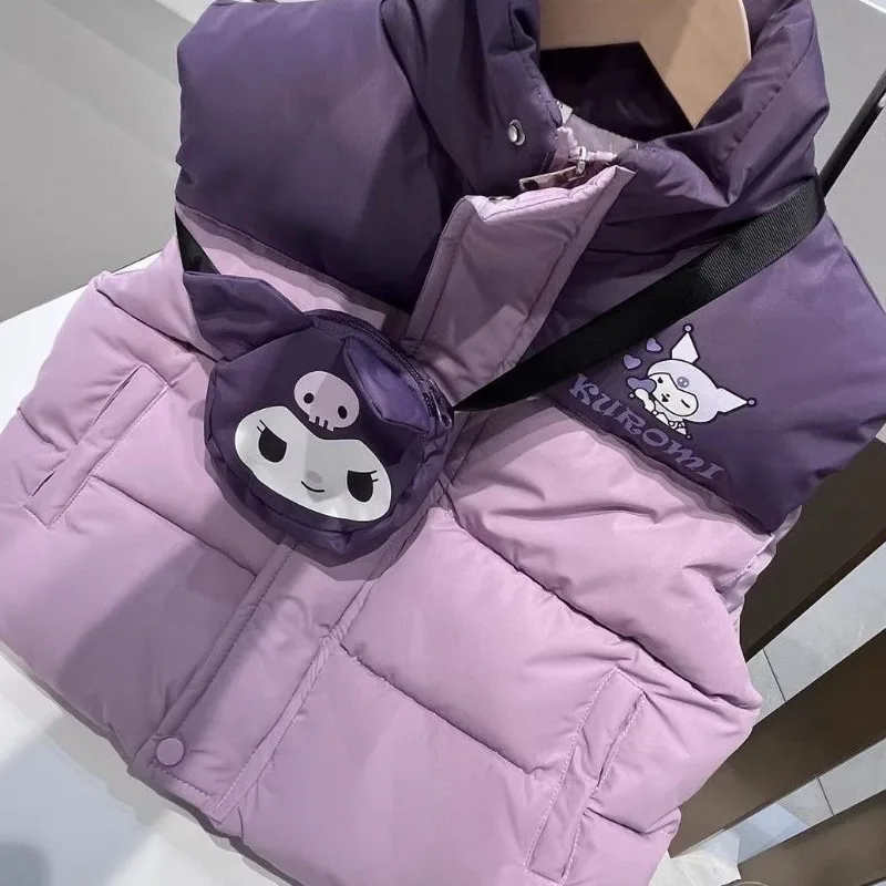 Хлопковая одежда для девочек Sanrio Kuromi новинка 2024 бархатный модный утепленный