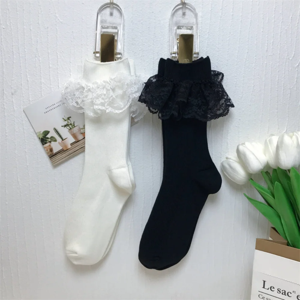 

Милые женские кружевные короткие носки в японском стиле, летние милые хлопковые носки принцессы с оборками, высокое качество 2023