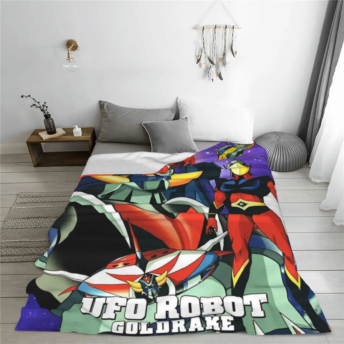 Флисовые одеяла Mazinger Z UFO Robot grenрядом Мультяшные аниме для дивана уличное теплое