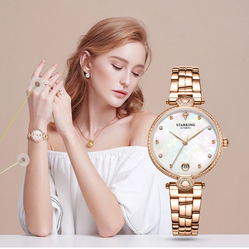 Часы Starking женские с автоматическим механизмом модные роскошные брендовые