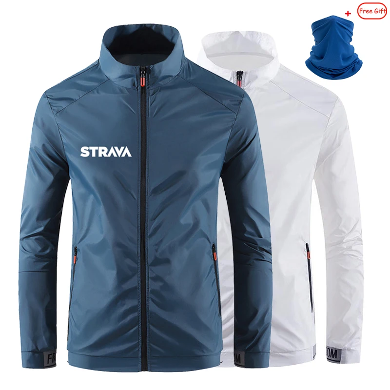 

STRAVA Bike Jacket Summer Thin Men Sun Protection Motorcycle Jacket Mtb Team Downhill Short Wind Cycling Jacket Outdoor Sports