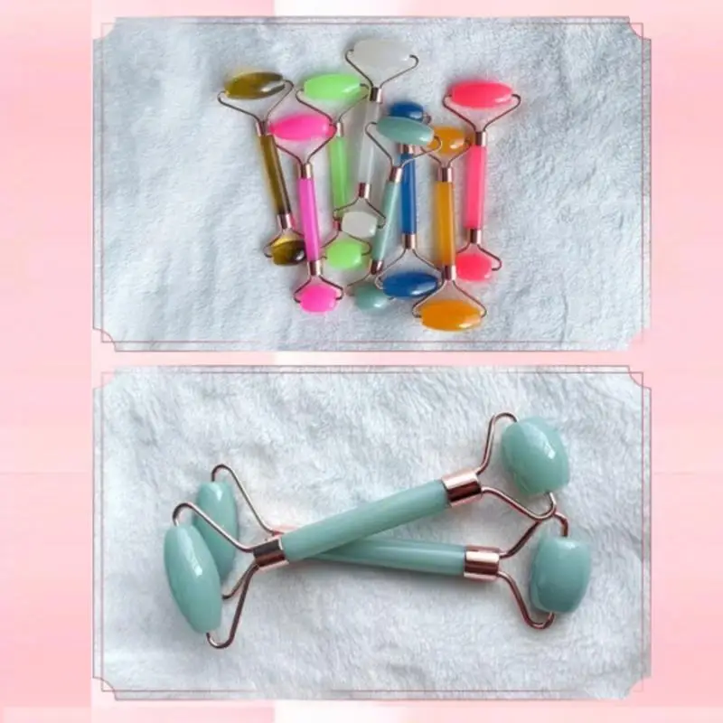 

1pc Face Massager For Guasha Scraper Resin Roller Massage Face Gua Sha Scraper Jade Roller Microniddle Roller Face Massager Tool
