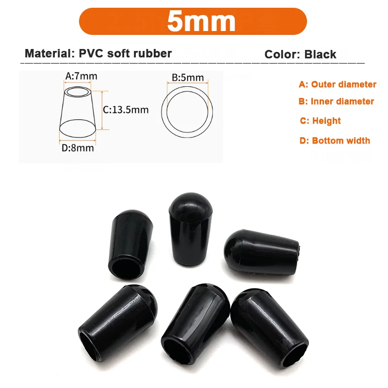 

2,5/3/3,5/4/5/6/7/8/10 мм ПВХ круглая торцевая крышка, крышка с крючком и резьбой, мягкие пластиковые колпачки, вешалка для пальто, защитный рукав
