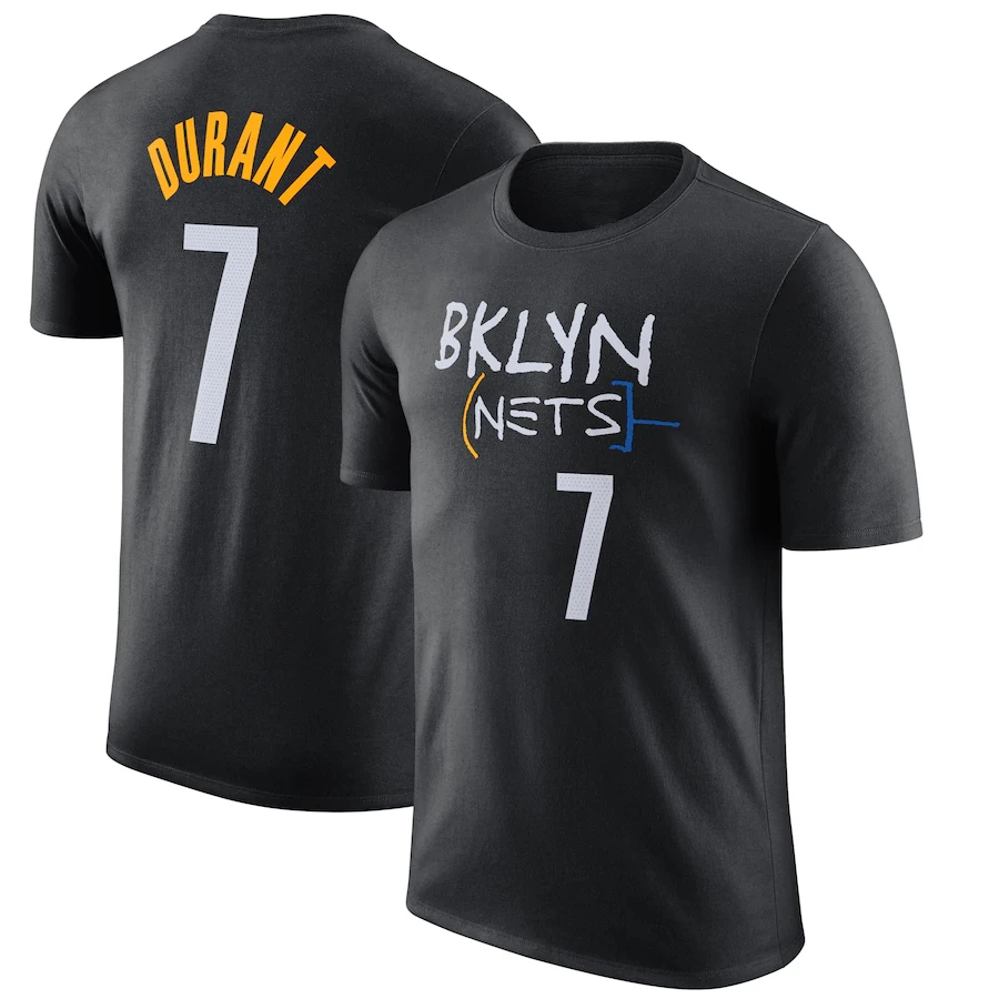 

Team Short-Sleeved Durant Lrving T-shirt Nets No. 7 No. 11 Jersey Quick-Drying Moisture-Wicking Basketball Training Clothes