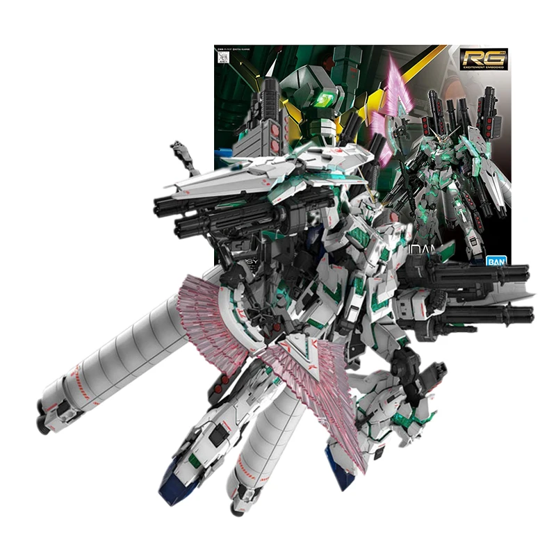 

Набор оригинальных моделей Bandai Gundam, аниме фигурки RG 1/144, полноэкранные фигурки единорога, игрушки для мальчиков, детский подарок