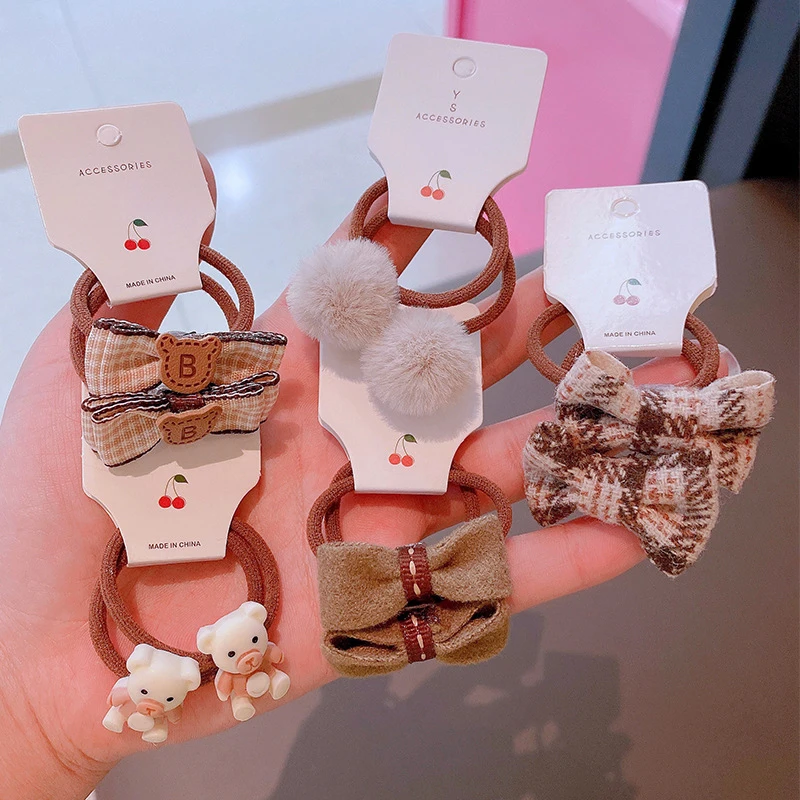 

Резинки для волос с милыми помпонами, 10 шт./компл.