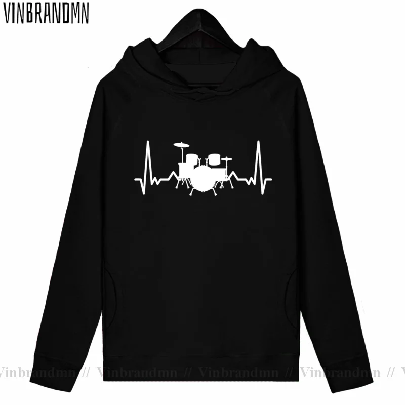 Фото Мужские пуловеры с капюшоном Drums Heartbeat, уличная одежда в стиле хип-хоп, мужские толстовки с капюшоном для любителей рок-музыки, подарки для участников группы, барабанщиков №1