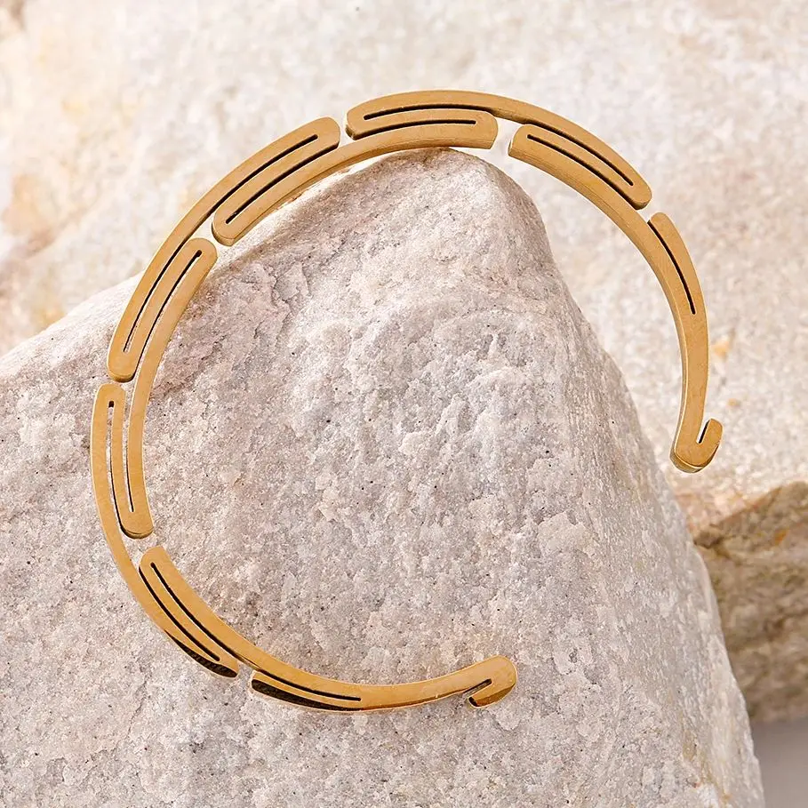 Простые браслеты-манжеты Liora для женщин браслет из нержавеющей стали 316L