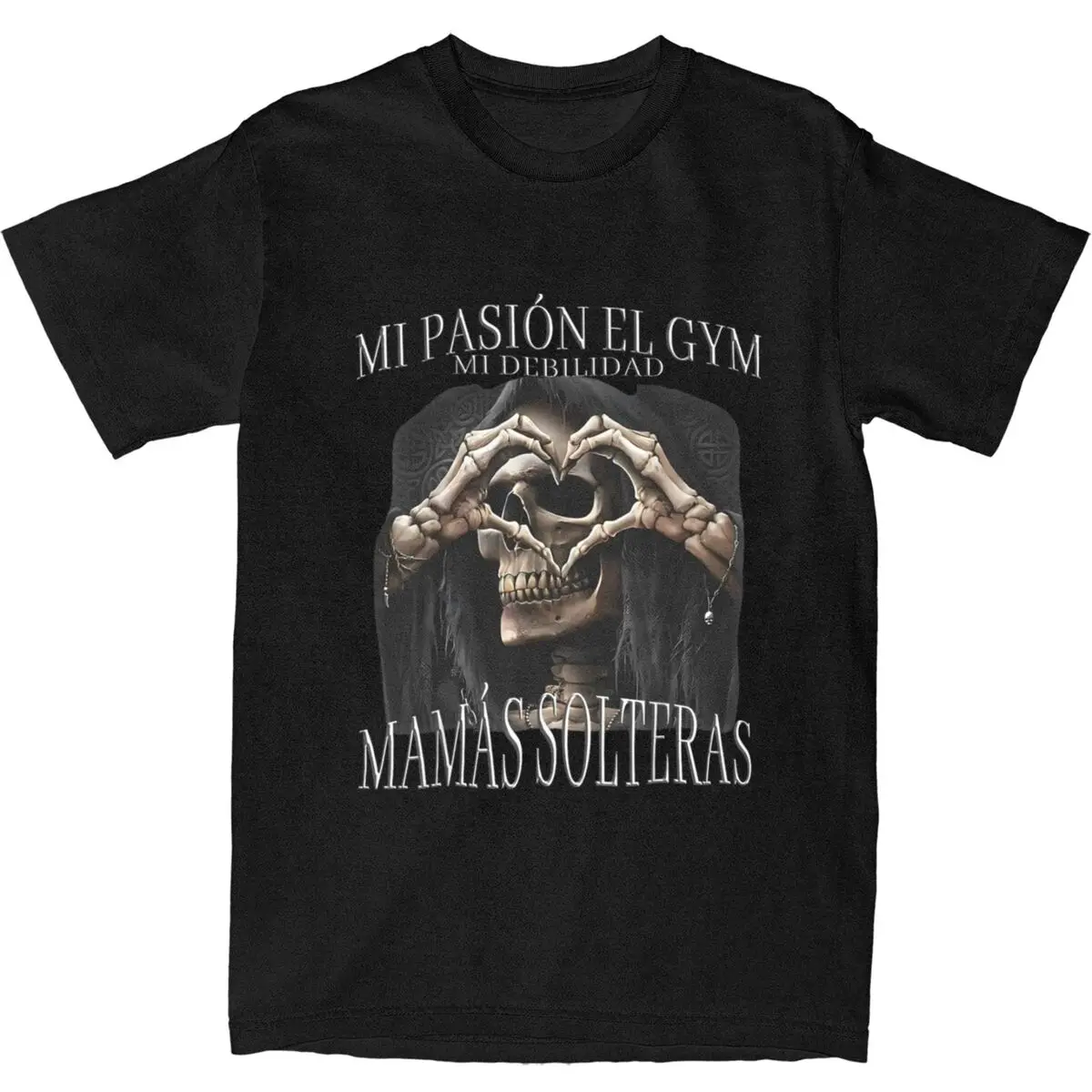 Мужские футболки Calacas Chidas Gym MI PASION EL GYM MAMAS SOLTERAS Хлопковые топы Летняя винтажная