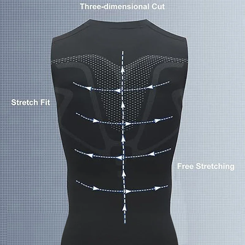 Мужская Компрессионная Майка Без Рукавов Спортивный Жилет Для Спортзала
