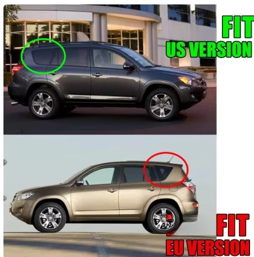 Фото 4 шт. США или ЕС резиновые передние окна снаружи для Toyota RAV4 2009-2013, защитная пленка для стекла, уплотнительная лента для RAV-4, внешнее стекло №3